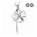 TOPSTARONLINE Large Four Leaf Clover Sterling Silver Pendant Necklace