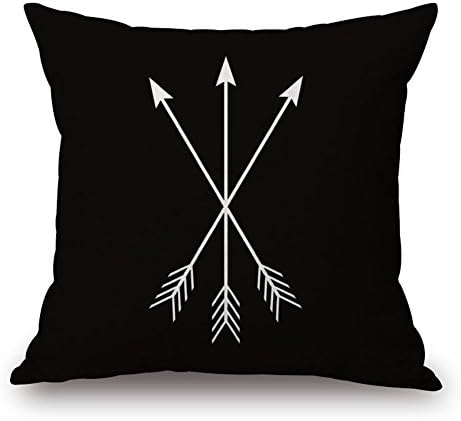 LEEPO Cotton Blend Linen Geometric Patterns Cushion Square Throw Pillow