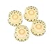 Musiclily Pro Metric Size 18 Spline Electric Guitar Speed Knobs for Epiphone Les Paul SG Asia Import Guitar Bass Split Shaft Pots, Cream (Set of 4)