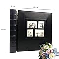 RECUTMS Photo Album 4x6 600 Photos Black Pages Large Capacity Leather Cover Wedding Family Photo Albums Holds 600 Horizontal and Vertical Photos (Black)