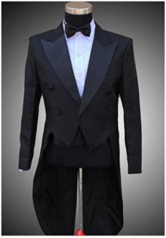 Men Wedding Tuxedo SUIT&amp;PANTS Wedding Jackets Tail Floral Coats Party Trouse New Color:Black Size Type:US M=Asia XL