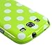 niceEshop Green/White Polka Dot Flex Gel TPU Case Cover fit for the new Samsung Galaxy S3 i9300 +2 Pcs Free Screen Protector +Free niceEshop Cable Tie