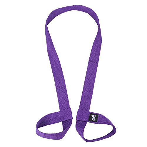 REEHUT Yoga Mat Strap, Adjustable Mat Carrier Sling for Carrying, Doubles As Yoga Strap for Stretching-Durable Cotton Texture (Yoga MAT NOT Included) – Purple