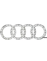 Bearfire Cool luz LED delantera para la parrilla, logo emblema, insignia, para AUDI A1A3A4A5A6A8S3RS3., Blanco