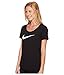 NIKE Women's Dry Training Scoop Tee, Black, Large