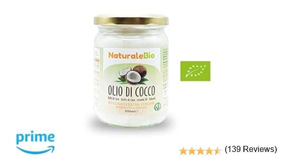 Aceite de coco extra virgen 500 ml - Crudo y prensado en frío - Puro y 100% biológico - Ideal para cabello, cuerpo y para uso alimentario - Aceite bio ...