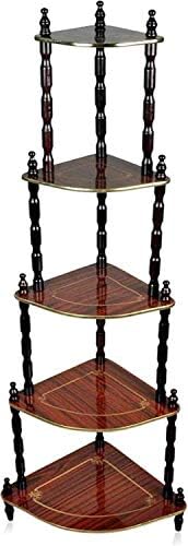 S4D Snatch4Deals 5 Shelve Corner Table Wooden Shelf, Multicolour
