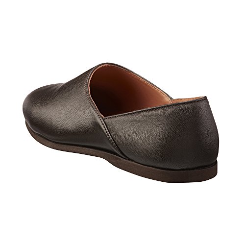 Clifford James Men's Carlton Brown Leather Slipper's with leather
