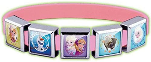 5-Charm Frozen ROXO Bracelet (Size Small, Pink Glow Band)