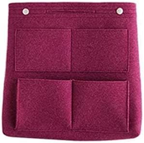 TIMLand Felt Cosmetic Bag, Sundries Storage Bag Large Capacity Travel Home Portable Organiser Handbag for CD Medicine Candy Sundries-Rose Red