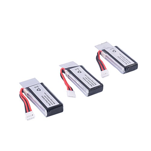 YouCute 3pcs 3.7V 350mAh Battery for Udi U818A WIFI FPV Discovery-wifi ,U845 Voyager-wifi RC quadcopter drone spare parts