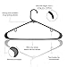 HOUSE DAY Black Plastic Hangers 24 Pack, Space Saving Coat Hangers, Clothes Hanger with Non Slip Hooks, Plastic Clothing Hangers for Closet, Ideal for Everyday Use on Shirts, Coats, Pants, Dress