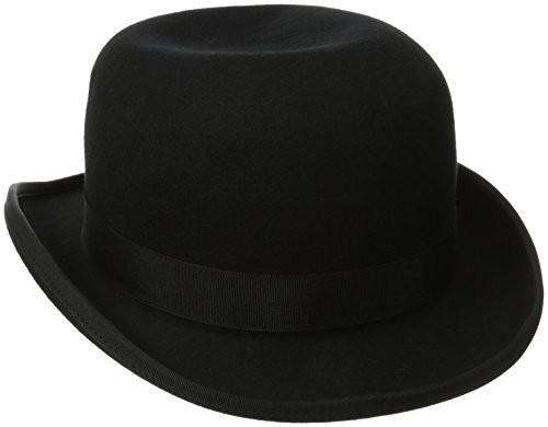Scala Classico Men's Wool Felt Bowler Hat, Black, Large