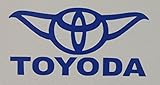 CMI211 Toyoda Star Wars Yoda Vinyl Car Decal Sticker | Brilliant Blue | Toyota | 5