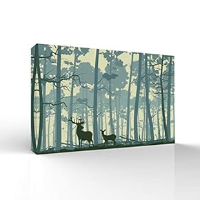 Canvas Wall Art-Quiet Romantic Forest-Canvas Prints Home Artwork Decoration for Living Room,Bedroom - 12x18 inches