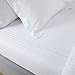 The Great American Store Scala Hotel Collection - 800 Thread Count 2 PC King Size White Stripe Pillow Cases