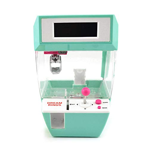 Coin Operated Candy Grabber Balls Catcher Board Game Fun Toys Mini Crane Claw Machine with Alarm Clock Function for Children