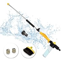 Hydro Jet Sprayer for High Pressure Power Washer Wand - 30 Inch + 9 Inch Long Extendable Sprayer, Hose Nozzle, for Car Washer, Window Water Cleaner, Glass Cleaning Tool, 2 Tips