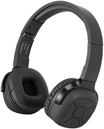 Uchoir Bluetooth Wireless On-Ear Headphones, 40 Hour Playtime, Foldable Lightweight Headphones with Built-in Mic and Smart Pedometer for iPhone Android Smartphone, Black
