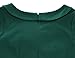 MUXXN Lady Flattering Short Sleeve Solid Color Party Pencil Dress (L Drak Green)