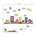 decalmile Construction Cars City Wall Decals Transportation Roads Kids Wall Stickers Baby Nursery Childrens Bedroom Playroom Wall Decor