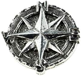 Minimum Mouse Compass Pewter Lapel Pin Badge