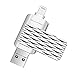Lightning Flash Drive for iPhone,Suntrsi Pen Drive Lightning Memory Stick External Memory Storage OTG Flash Drive Compatible to iPhone,iPad,iPod,Mac,Android and PC (32G Silver)