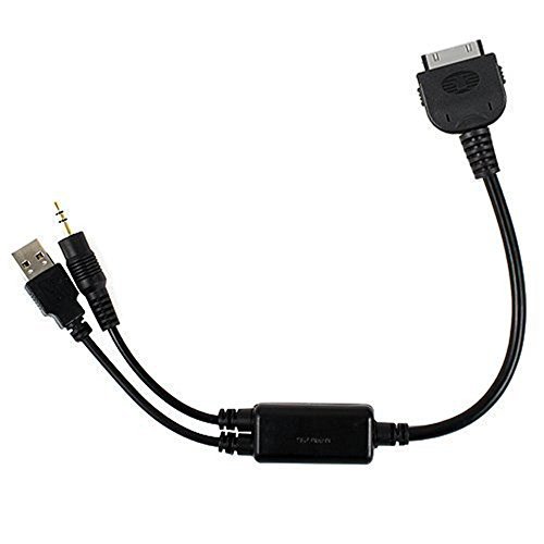 BMW iPod AUX Y cable adapter, Car Audio Music Interface to 3.5mm male jack & USB Cord for iPhone 4s