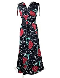 Ciruela plumas Poly Span verano impresión maxi vestido