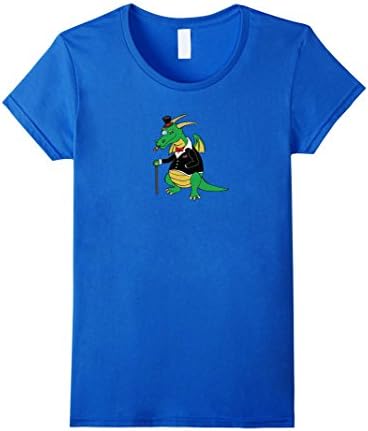Womens Funny Mythological Creature Dragon Business Suit Small Royal Blue