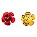 PH PandaHall 100pcs Aluminum Rose Flower, Tiny Metal Beads, Mixed Color, 15x9mm, Hole: 1mm