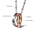 OPK Jewelry Stainless Steel Macthing Couple Necklaces I Will Always Be with You Ring Band Circle Hook-ups Pendent Promise Love Wedding Jewel Gift with Chain