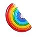 LetsFunny Inflatable Rainbow Pool Float, Large Outdoor Swimming Pool Inflatable Float for adults