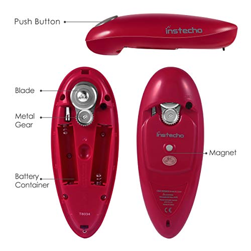 Electric Can Opener, Restaurant can Opener, Smooth Edge Automatic Electric Can Opener! Chef's Best Choice (Red-2019) - Thumbnail 4