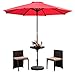 Sundale Outdoor Adjustable Umbrella Table, Beach Patio Garden Poolside Accessory, 23in Dia
