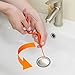 X-PROTECTOR DRAIN CLOG REMOVER – PREMIUM Drain Hair Catcher – 28” Drain Cleaner – 5 pcs Hair Clog Removers – Drain Hair Catcher with Rotating Handle – Orange Sink Hair Removers – TOTAL DRAIN CLEANING!