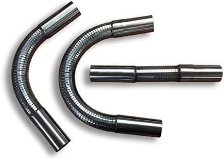 60mm x 500mm [2.36" x 20"] Polylock Exhaust Flexible Stainless Steel Tube with Stub Ends T304 High Quality
