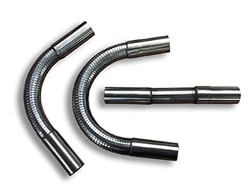 Flexible Polylock-Abluft-Edelstahlrohre, mit Verbindungskopf, T304, qualitativ hochwertig, 60 mm x 500 mm