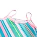 Girls One Piece Swimsuit Striped Hollow Out Ruffles Swimwear Bathing Suits