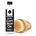Cast Iron Seasoning Oil and Natural Wood Scrubber Brush Cleaning Kit - Premium Quality primary
