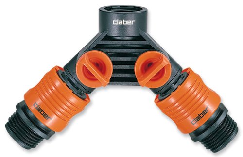 Claber 8599 Y Hose Connector with Shut Off