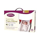Clevamama Foam Pram Pillow (ClevaFoam, Cream)