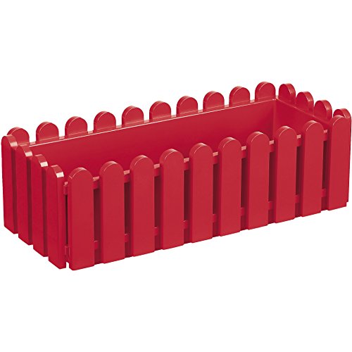 Emsa 512595 LANDHAUS Window Box, 100 x 20 x 16 cm, red