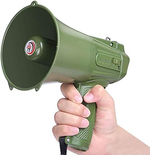 拡声器 大型メガホン ポータブルスピーカ 緊急救助スピーカ インテリジェントノイズリダクション 240秒間記録 コンパクト