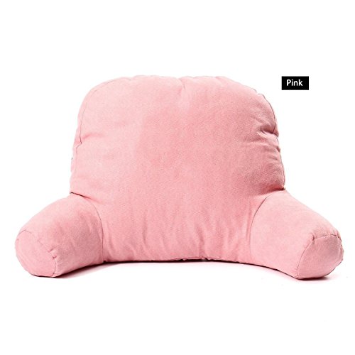 Bed Rest Backrest Pillow Back Pink Cushion Arms Twill Back Support