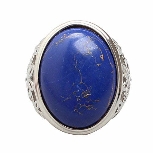 Oakky jewelry men s stainless steel flower pattern vint…