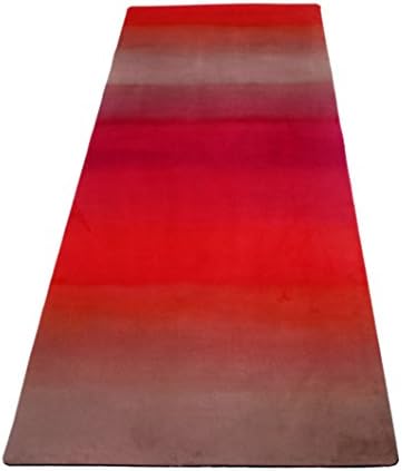 NON SLIP COMBO YOGA MAT 2 in 1,100% Natural Rubber,Integrated Micorfiber Towel,Ideal for Bikram,Ashtanga,Hot Yoga,Pilates,Fitness,Exercise,Grip the More You Sweat,Eco-Friendly,Machine Wash (Red)