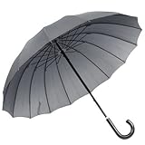 煌(kirameki) 16本骨傘 ブルーグレー 【高強度で強風に強い/大きな親骨65cm/デュポン社製撥水加工】