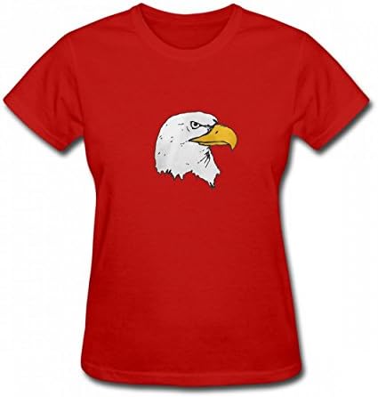 LOJSAQ Bald American Eagle Tshirt Printed Cotton T-Shirts Tops Logo Womens Tee Red