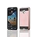 JITTERBUG SMART (5.5inch) Case, LUXCA Ares [Slim Fit] [Brushed Metal Texture] Ultimate Protection 2 Layer Cover for JITTERBUG SMART (5.5inch) (Rose Gold)
